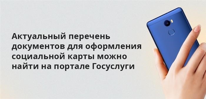 Актуальный документ для подачи заявления на получение социальной карты можно найти на портале Госуслуг